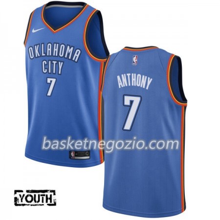 Canotte Bambino Oklahoma City Thunder Carmelo Anthony 7 Nike 2017-18 Blu Swingman